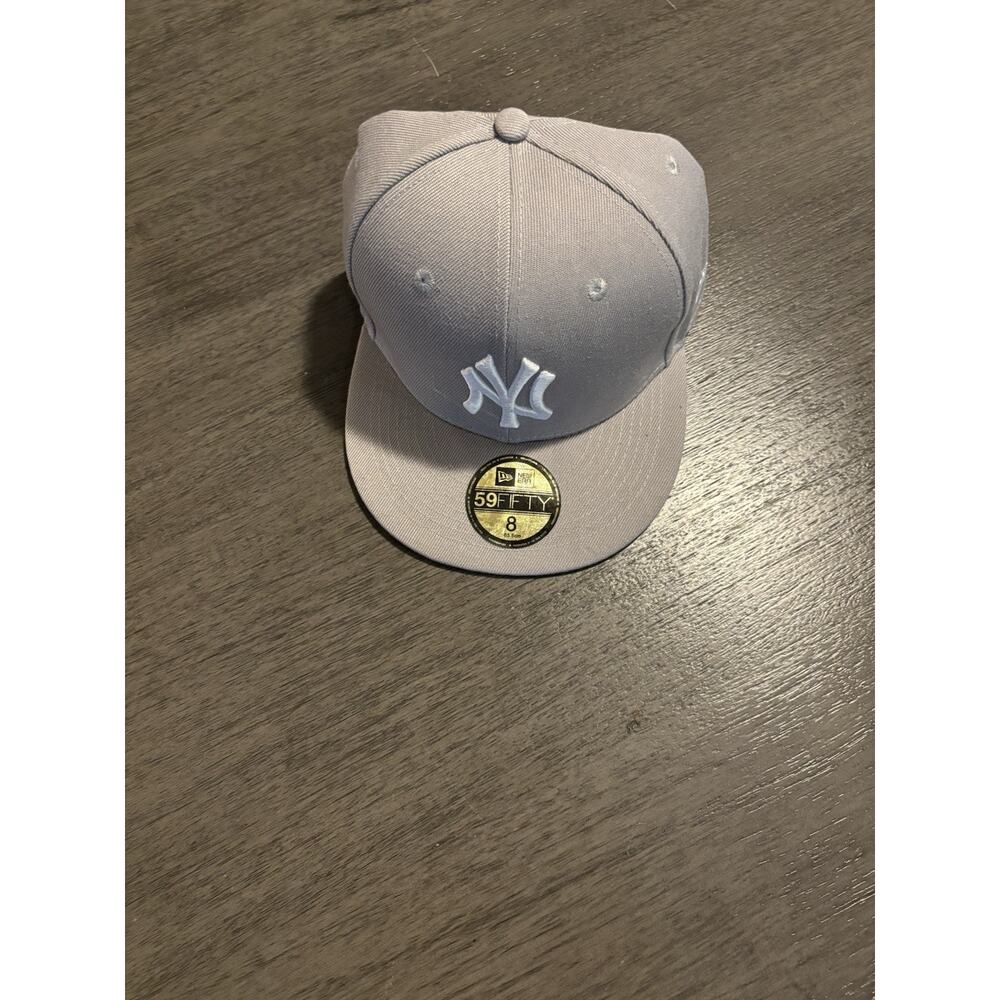 NWT New York Yankees New Era Fashion Color Basic 59FIFTY Fitted Hat, Gray 8